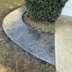 Stamped concrete sidewalk in the charlotte metro area