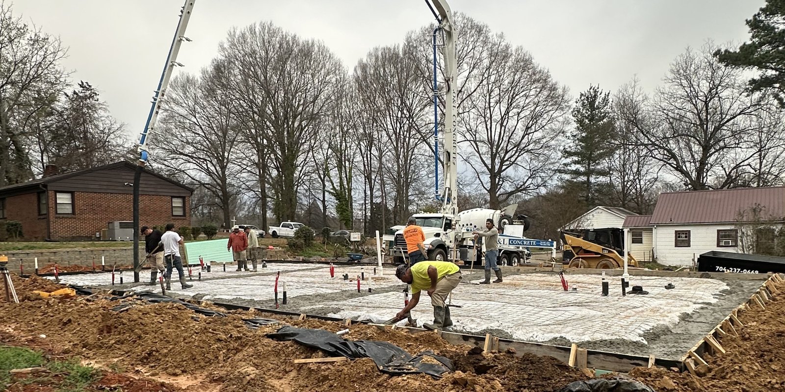 Crew placing concrete on an ARG project