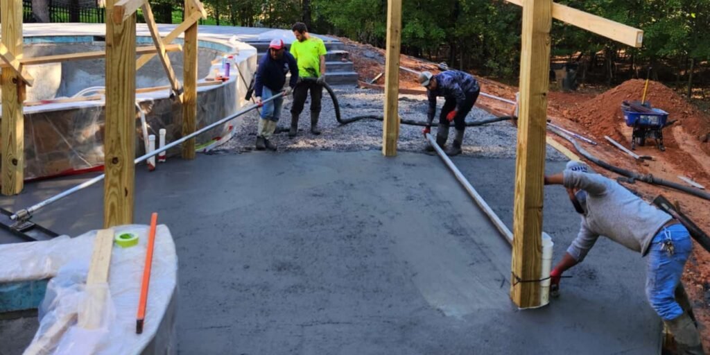 arg concrete installing a pool deck in Gastonia nc